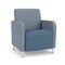 Lesro Siena Lounge Reception Guest Chair, Brushed Steel, RS RainSong Back, MD Titan Seat, RS RainSong Panels SN1101 - alternate 1
